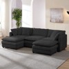 Mjkone 101'' U-Shaped Modular Sectional Sofa, 5-Seat Cloud Couch with 2 Ottomans, Modern Chenille Sofa Sleeper Deep Seat Couches - 4 of 4