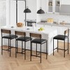 Kitchen Table Set, Dining Table and Chairs for 2, 3 Piece Dining Room Table Set with 2 Upholstered Chairs, Bar Dining Table Set for Small Spaces - 2 of 4