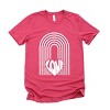 Simply Sage Market Rainbow Love Heart Distressed Short Sleeve Tee - 2 of 4