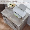 SinCiDo Farmhouse 2 Drawer File Cabinet, 30" Office Storage Cabinet w/Hanging Folders Holds A4 Letter Legal Files Size - 3 of 4
