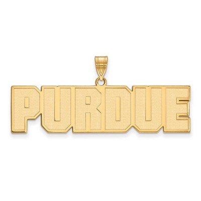Black Bow Jewelry 14k Yellow Gold Purdue Boilermakers NCAA Large Pendant