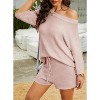Imily Bela
Women's 2-Piece Set Off-Shoulder Knit Sweater and Shorts Casual Outfit - 4 of 4