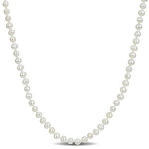 EVERLY JEWELRY | 14K Yellow Gold 3-4mm Cultured Freshwater Pearl Strand Necklace - 10 inch - 1 of 4