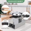 Bubble Waffle Maker 1400W Electric Egg Puff Machine - Adjustable Temp (50-300°C), 180° Rotatable Non-Stick Plates for Hong Kong Style Waffles, Silver - 2 of 4