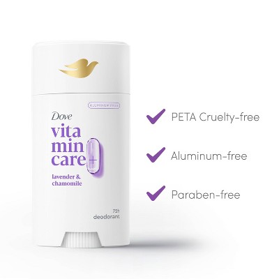 Dove Beauty VitaminCare+ Aluminum Free Lavender &#38; Chamomile Deodorant Stick for Women - 2.6oz