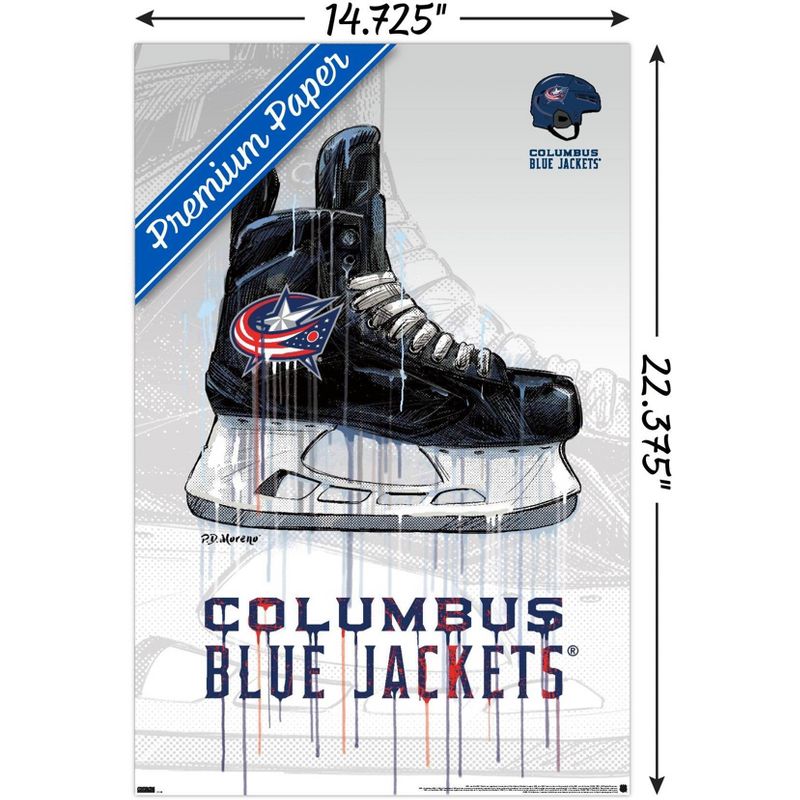 Trends International NHL Columbus Blue Jackets - Drip Skate 21 Unframed Wall Poster Prints, 3 of 7