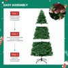 Bestier Snow Flocked Artificial Christmas Tree, Pre-lit Hinged Spruce Xmas Tree with Branch Tips, Incandescent Lights, Sturdy Metal Stand - 3 of 4