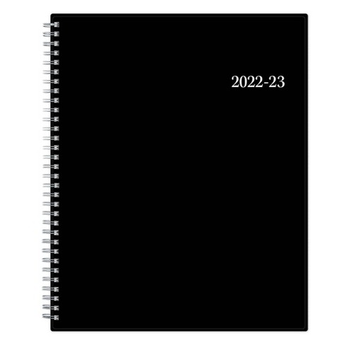 Monthly Planner with Tabs & Pocket 8.5 x 11 Twin-Wire Binding Contacts and Passwords 24 Months 2 Year Blue Gold Waves 2022-2024 Monthly Planner/Calendar June 2024 Thick Paper July 2022 