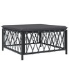 vidaXL Patio Footstool with Cushion Anthracite Woven Fabric - 2 of 4