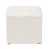 Baxton Studio Isaiah Modern and Contemporary Ivory Boucle Upholstered Ottoman - 3 of 4