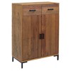 vidaXL Shoe Rack 29.5 in.x15.7 in.x43.3 in. Solid Wood Pine - 2 of 4