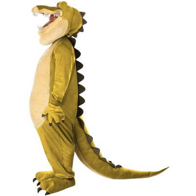 HalloweenCostumes.com Disney's Princess and the Frog Adult Plus Size Louis Costume | Alligator Jumpsuit with Headpiece