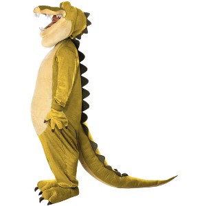 HalloweenCostumes.com Disney's Princess and the Frog Adult Plus Size Louis Costume | Alligator Jumpsuit with Headpiece - 1 of 2