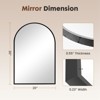 FONTOI Arched Wall Mirror with Metal Frame Arched Design for Bedroom Entryway Hallway Living Room Bathroom and Modern Spaces - 3 of 4