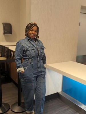 Target store jean jumpsuit