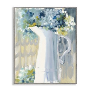 Stupell Industries Abstract Hydrangeas in Jug Black Framed Giclee Art - 1 of 4