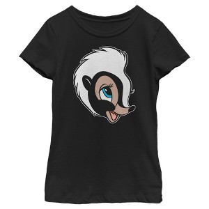 Girl's Bambi Portrait of Flower T-Shirt - 1 of 4