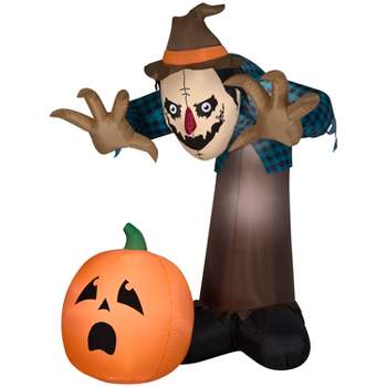 Gemmy Giant Animated Halloween Inflatable Scarecrow, 7.5 ft Tall, Multi