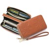 Clotth Womens Wallet - Large Capacity RFID Blocking Leather Wallet for Women Double Zipper Wristlet Clutch for Phone,Travel & Daily Use - 2 of 4