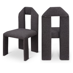 Meridian Furniture,Bennett Boucle Fabric Dining Chair, Set of 2 - 1 of 4