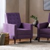CAVINAS Mid-Century Modern Wingback Chair, Reclining Chair, Armchair with Footrest, Single Sofa Chair, Comfy Reading Chair for Bedroom, Living Room - 2 of 4