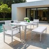 TiramisuBest 7-Piece Outdoor PE Rattan Wicker Dining Set - Acacia Wood Tabletop, Stackable Armrest Chairs,Cushions (Brown) - 4 of 4
