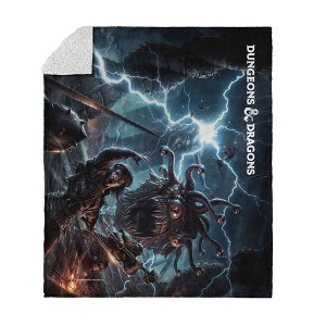 Hasbro Dungeons & Dragons Silk Touch Faux Shearling Throw Blanket 50x60 Inches - 1 of 4