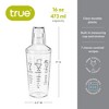 True Maraca Cocktail Recipe Shaker with Cap and Built In Strainer, 7 Drink Recipes with Measurements, Home Bar Accessories, Bar Set, 16 oz. - 3 of 4