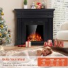 ZAFRO Corner Electric Fireplace with Mantel, TV Stand Electric Fireplace Heater for Living Room, Bedroom, Black - 4 of 4