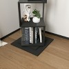 Lirago,19.68"L*19.68"W*63"H, 5-Tier Rotating Bookshelf with Acrylic Shelves & Anti-Tip Base - Multi-Functional Storage for Living Room,Black - 4 of 4