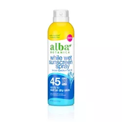 Alba Botanica While Wet Sunscreen Spray - SPF 45 - 6oz