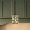 ALOADECOR 1-Light 7'' Modern Glam Matte Black Single Crystal Pendant Light Mini Elegant Crystal Durm Chandelier for Bedroom Kitchen Island - 3 of 4
