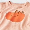 Baby Girls' 2pc Halloween Pumpkin Peplum Flared Leggings Set - Cat & Jack™ Peach Orange - 3 of 4