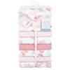 Hudson Baby Infant Girl Cotton Flannel Receiving Blankets Bundle, Pastel Butterfly, One Size - 2 of 4