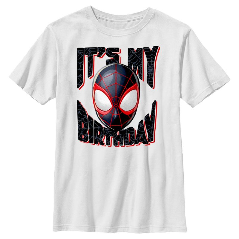 Boy's Marvel Comics Miles Birthday Party Time T-Shirt, 1 of 5
