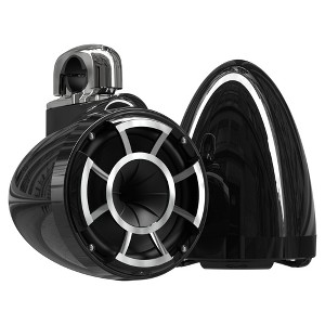 Wet Sounds REV 8 Fixed Clamp Tower Speakers - Black (Pair) - 1 of 3