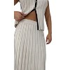 Women's Contrast Trim Ribbed Knit Midi Skirt - Illa Illa L - 4 of 4
