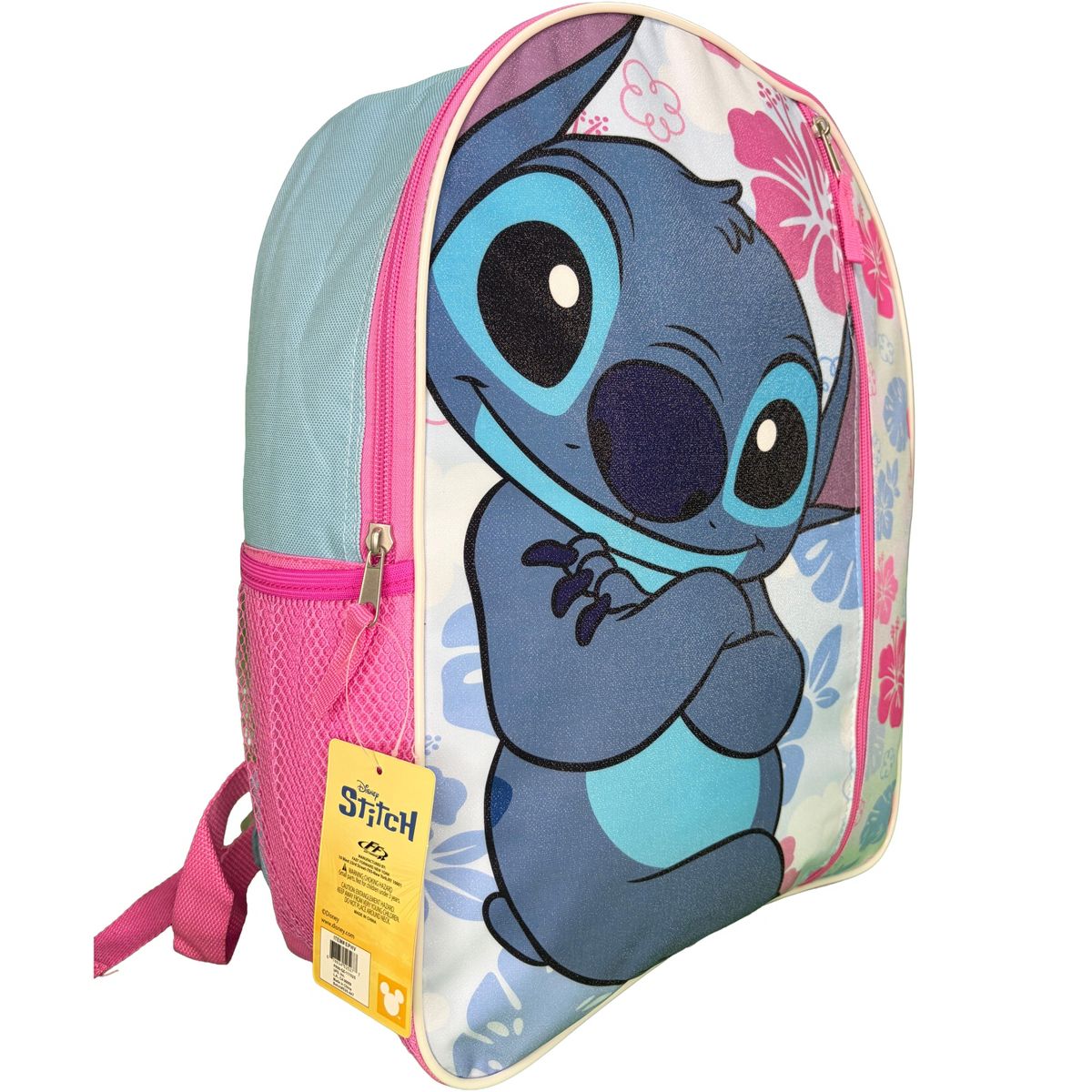 Fast Forward Disney Stitch Kids 16" Blue and Pink School Backpack with 1 Vertical Front Pocket for Girls - thumbnail 3