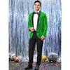 INSPIRE CHIC Men's Shawl Lapel One Button Tuxedo Wedding Shiny Sequin Blazer - 3 of 4