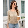 Clearlove Women's 3/4 Sleeve Knit Cardigan Summer Lightweight Button Down Sweater Crochet Bolero Shrugs - 3 of 4