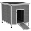 PawHut Duck Coop, Wooden Duck House with Openable Roof, Removable Floor, Double Doors, Ramp, for Ducks, Geese, Rabbits, Chickens - 4 of 4