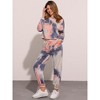 INSPIRE CHIC Women's Tie Dye Pullover Hoodie Drawstring Jogging Sports 2 Pieces Outfit Sweatsuits - 3 of 4
