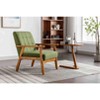 CAVINAS Velvet Fabric Accent Chair with Mid-Height Backrest,Mid-Century Upholstered Living Room Chairs,Reading Chairs for Living Room - 2 of 4