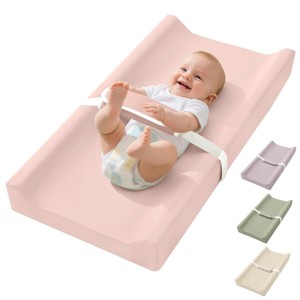 GOTGELIF Waterproof PU Foam Portable Baby Changing Pad with Safety Strap - 1 of 4