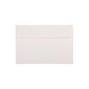 JAM Paper A8 Strathmore Invitation Envelopes 5.5 x 8.125 Bright White Linen 50/Pack (40934I) - 1 of 2