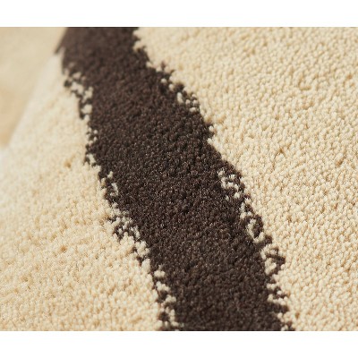 Contemporary Simba Ivory Abstract Wool 5' x 8' Area Rug