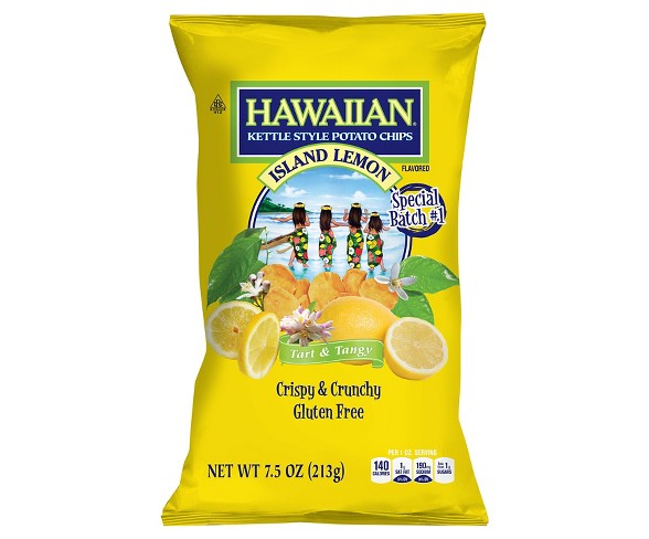 Hawaiian Tart & Tangy Island Lemon Flavored Potato Chips - 7.5oz