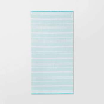 Striped Sand Resist Beach Towel Blue - Sun Squad™