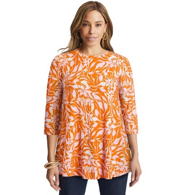 Jessica London Women's Plus Size Stretch Knit Swing Tunic