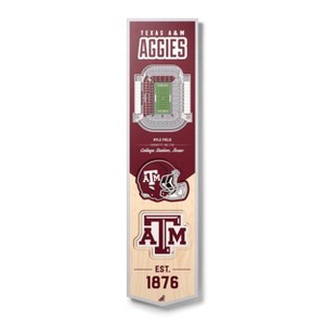 8" X 32" NCAA Texas A&M Aggies 3D StadiumView Banner - 1 of 4